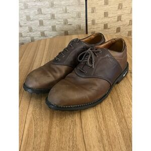Nike‎ Golf Air Kempshall Last Shoes Mens Size 9 W Brown Leather Oxford